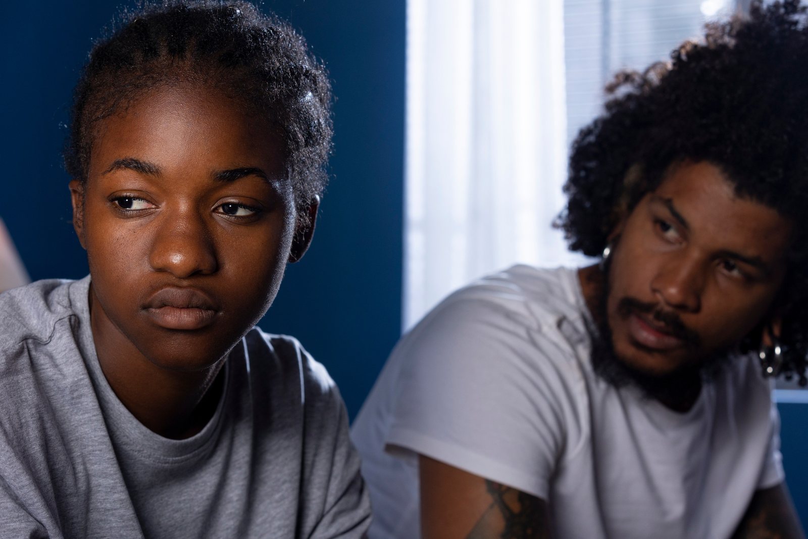 Two young people in conversation